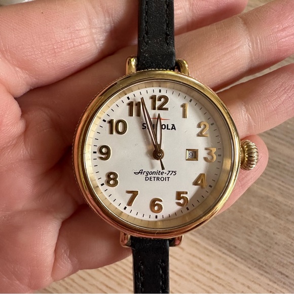 TWO BANDS INCLUDED Shinola The Birdy Double Wrap White Leather Strap Watch - Picture 7 of 8